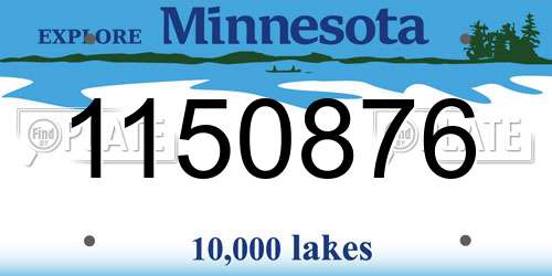 1150876 Minnesota License Plate