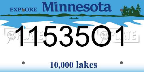 11535O1 Minnesota License Plate