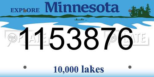 1153876 Minnesota License Plate