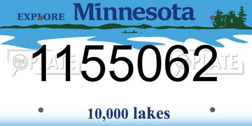 1155062 Minnesota License Plate