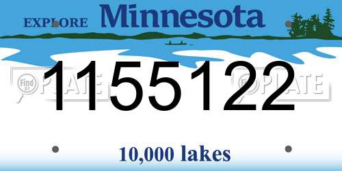 1155122 Minnesota License Plate