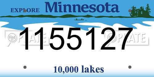 1155127 Minnesota License Plate