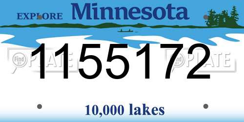 1155172 Minnesota License Plate