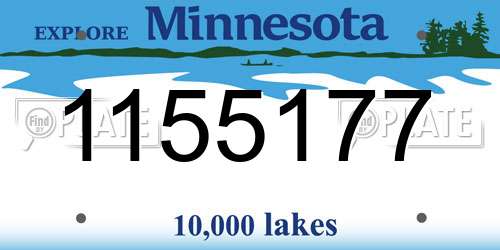 1155177 Minnesota License Plate