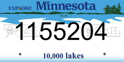 1155204 Minnesota License Plate