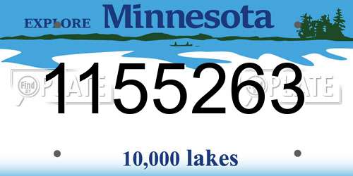 1155263 Minnesota License Plate