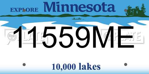 11559ME Minnesota License Plate