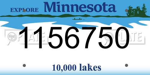 1156750 Minnesota License Plate