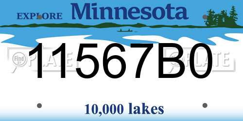 11567B0 Minnesota License Plate