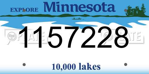 1157228 Minnesota License Plate