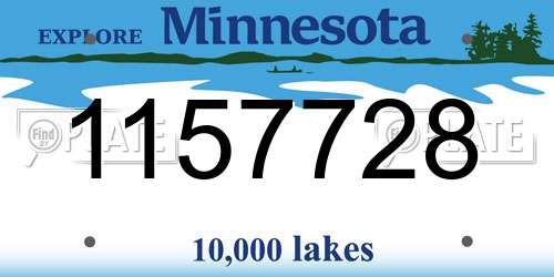 1157728 Minnesota License Plate