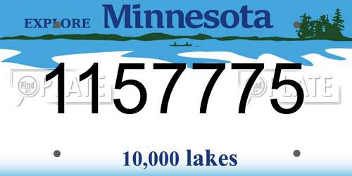 1157775 Minnesota License Plate