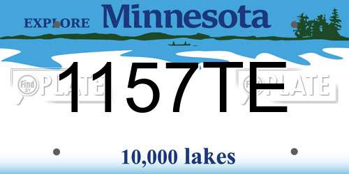 1157TE Minnesota License Plate