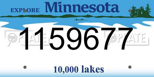 1159677 Minnesota License Plate