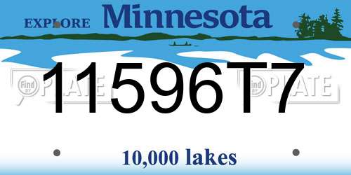 11596T7 Minnesota License Plate