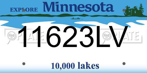 11623LV Minnesota License Plate