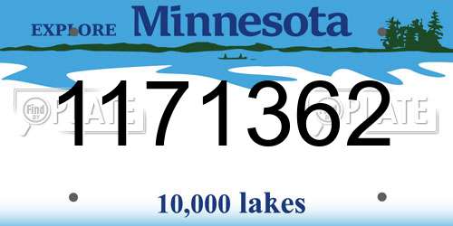 1171362 Minnesota License Plate