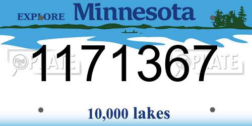 1171367 Minnesota License Plate