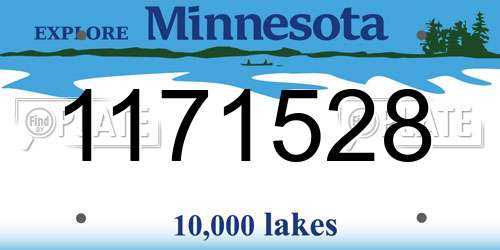 1171528 Minnesota License Plate