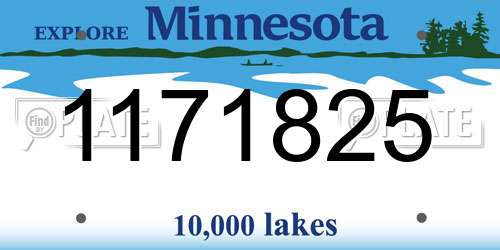 1171825 Minnesota License Plate