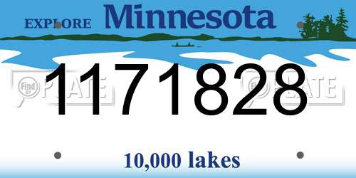 1171828 Minnesota License Plate