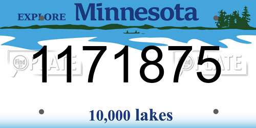 1171875 Minnesota License Plate