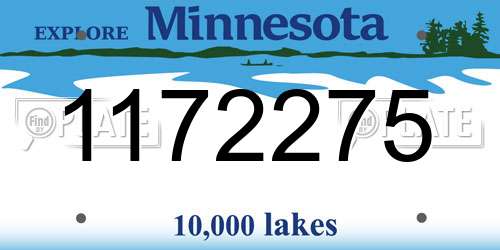 1172275 Minnesota License Plate