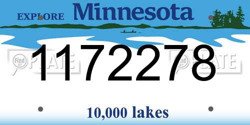 1172278 Minnesota License Plate