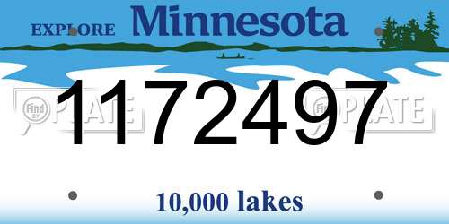 1172497 Minnesota License Plate