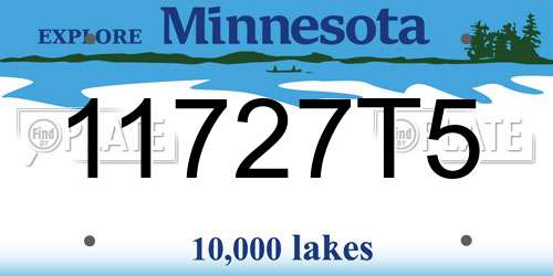 11727T5 Minnesota License Plate