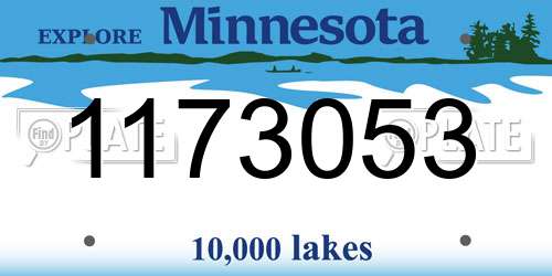 1173053 Minnesota License Plate