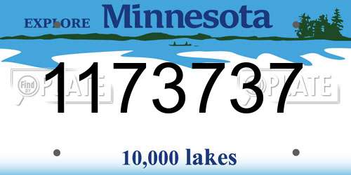 1173737 Minnesota License Plate
