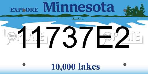 11737E2 Minnesota License Plate