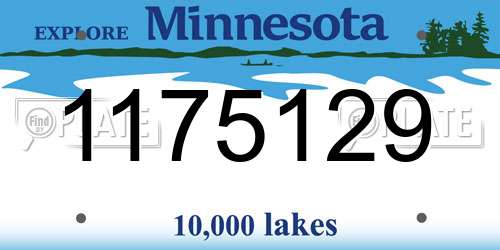 1175129 Minnesota License Plate