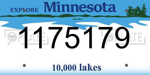 1175179 Minnesota License Plate