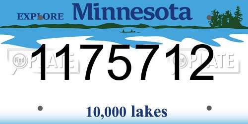 1175712 Minnesota License Plate