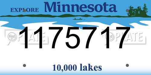 1175717 Minnesota License Plate