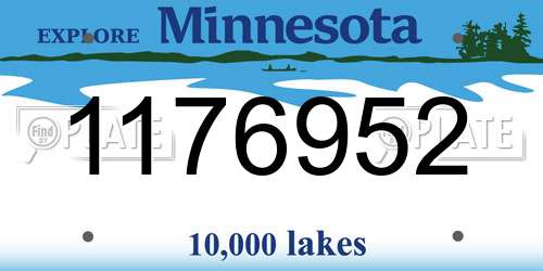 1176952 Minnesota License Plate