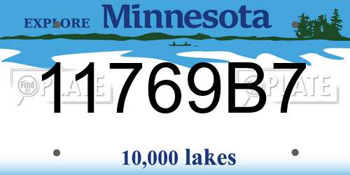 11769B7 Minnesota License Plate