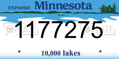 1177275 Minnesota License Plate