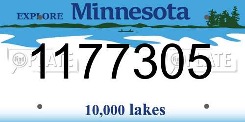 1177305 Minnesota License Plate