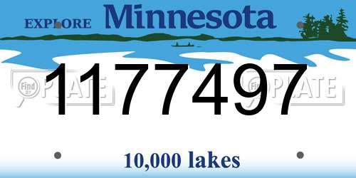 1177497 Minnesota License Plate