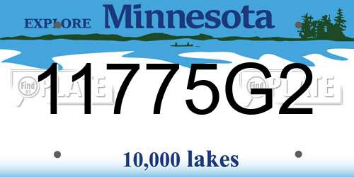 11775G2 Minnesota License Plate