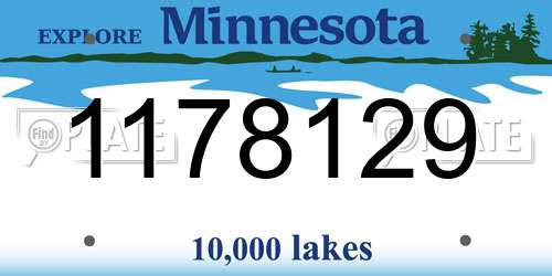 1178129 Minnesota License Plate