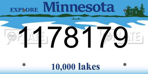 1178179 Minnesota License Plate