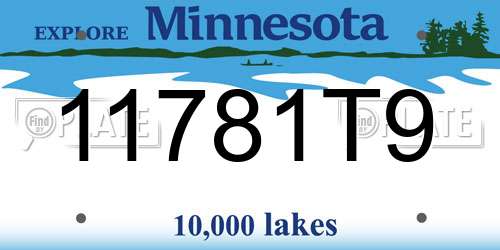 11781T9 Minnesota License Plate