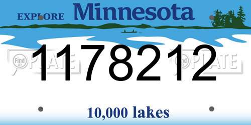 1178212 Minnesota License Plate