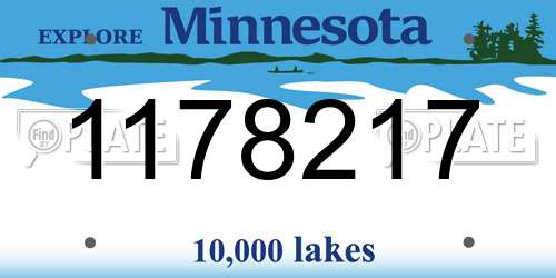 1178217 Minnesota License Plate