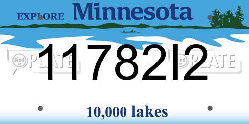 11782I2 Minnesota License Plate