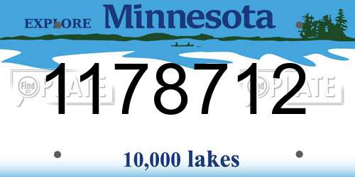 1178712 Minnesota License Plate